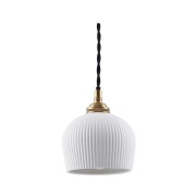 Lindby - Nolane Hanglamp Wit/Geel Koper