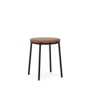Normann Copenhagen - Circa Kruk H45 Upholstery Black Steel/Ultra Leath...