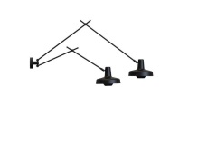 GRUPA - Arigato Wandlamp Double Long Short Black
