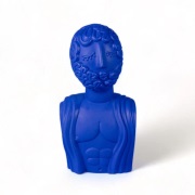 SELETTI - Magna Graecia Man Beeldhouwwerk Terracotta Bust Blauw