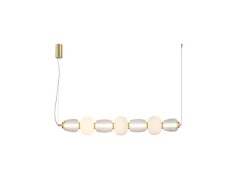 LOOM DESIGN - Pearl 7 Hanglamp Amber/Gold