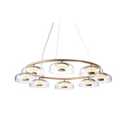 Nuura Aps - Blossi 8 kroonluchter, goud/helder, Ø 103 cm, 8-lamps Nuur...