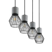 Lindby - Tamalin 4 Hanglamp Black/Concrete