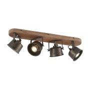 Lindby - Rubinjo 4 Plafondlamp Wood/Black
