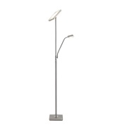 Lindby - Sumani LED vloerlamp satijnnikkel