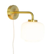 Dyberg Larsen - Arp Wandlamp Ø15 Opal/Brass DybergLarsen