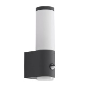 Lindby - Okari Buiten Wandlamp w/Sensor Opal/Dark Grey