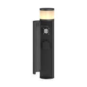 Lucande - Corban LED-tuinlamp, met 2 stopcontacten, antraciet