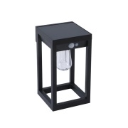 Lindby - Enea Smart Zonnecel Wandlamp w/Sensor Zwart