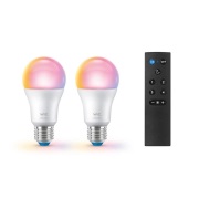 WiZ - Lamp Smart Color 8,5W RGBW set van 2 E27 Afstandsbediening