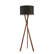 Lucande - Auriane Vloerlamp Black/Walnut