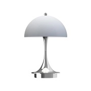 Louis Poulsen - Panthella 160 PORTABLE V3 acculamp chroom opaal grijs