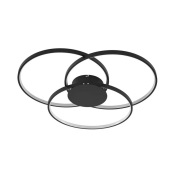 Lindby - Riley Plafondlamp Black/Wood