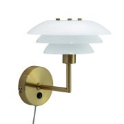 Dyberg Larsen - DL20 Wandlamp Opal/Brass DybergLarsen