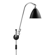 GUBI - Bestlite Bl6 Wandlamp Ø16 Chroom Zwart