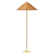 GUBI - 9602 VloerLamp Geelkoper/Wicker Willow