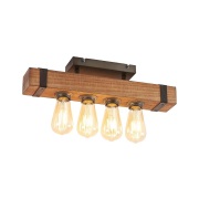Lindby - Sverina Plafondlamp Brown/Black