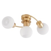 Lindby - Ciala 3 Plafondlamp Brass/Opal
