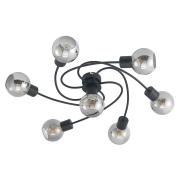 Lindby - Ciala 7 Plafondlamp Black/Smoke