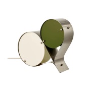 GUBI - Coppia Tafellamp Bronzen Staal/Ivory/Olive