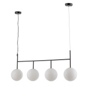 Audo Copenhagen - TR Bulb hanglamp, 4-lichts, zwart/opaal