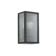 Lindby - Peldar Fluted Buiten Wandlamp Zwart