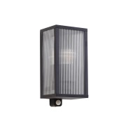 Lindby - Peldar Fluted Buiten Wandlamp w/Sensor Zwart