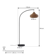 Lucande - Taniola Buiten Vloerlamp H195 Hout