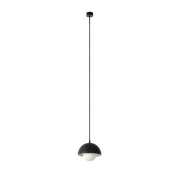 NOLA - Hide hanglamp, Ø 17 cm, zwart, G9, aluminium/glas