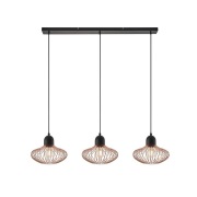 Lindby - Justinos 3 Hanglamp Black/Copper