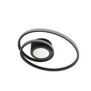 Lindby - Thalina LED Plafondlamp 45cm Zwart/Wit