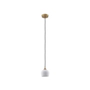 Lindby - Nolane Hanglamp Wit/Geel Koper