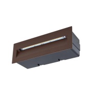 Lucande - Loya LED Indbygnings Wandlamp 23x8 IP54 Roest