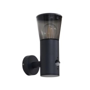 Lindby - Heulo Buiten Wandlamp Ø10,5 w/Sensor Rook Grijs