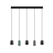 Lucande - Narion 5 hanglamp zwart