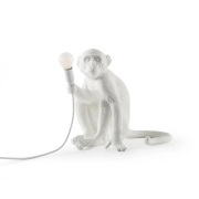 SELETTI - Monkey Sitting Tafellamp Wit