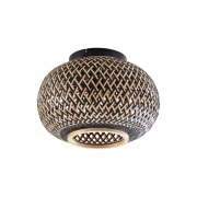 Lindby - Nerys Plafondlamp Black/Wood