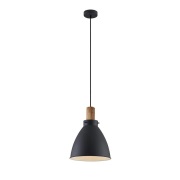 Lindby - Trebale hanglamp zwart/hout
