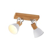 Lindby - Merela 2 Plafondlamp Wood/White