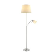 Lindby - Nantwin Vloerlamp White/Nickel