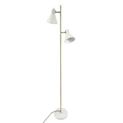 Dyberg Larsen - Sleep Vloerlamp Shiny White/Antique Brass DybergLarsen