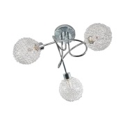 Lindby - Ticino 3 Plafondlamp Round Silver/Chrome