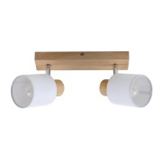 Lindby - Wanessa 2 Plafondlamp Wood/White