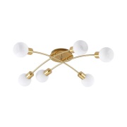 Lindby - Agmar 6 Plafondlamp Brass