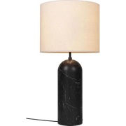 GUBI - Gravity XL Low Vloerlamp Black Marble/Canvas