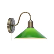 Markslöjd - Vela Wandlamp Antique Brass/Green