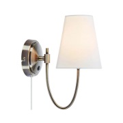 Markslöjd - Amar Wandlamp Off-White/Antique Brass