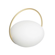 UMAGE - Orbit LED tafellamp, wit/messing, IP44 CCT