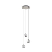 Lucande - Hayley 3 Hanglamp Clear/Chrome