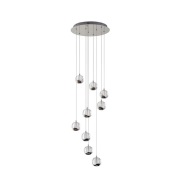 Lucande - Hayley 9 hanglamp Clear/Chrome